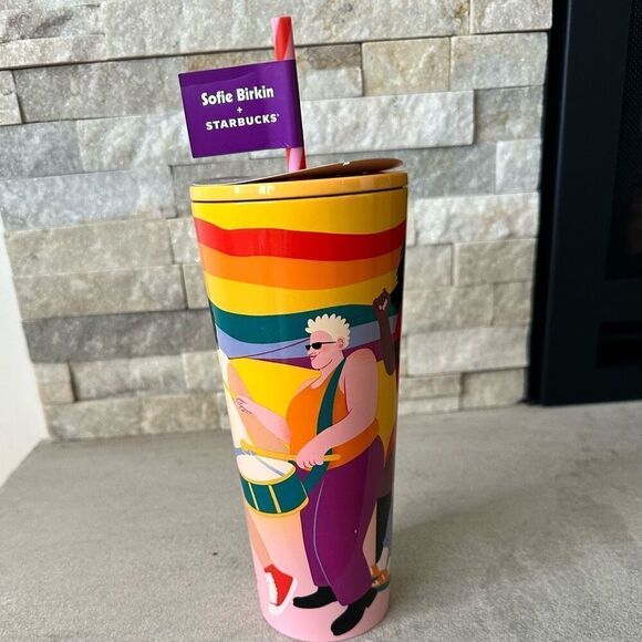 Starbucks Insulated Tumbler NEW Pride Collection by Sophia Birken 2024  Straw & - Picture 3 of 10
